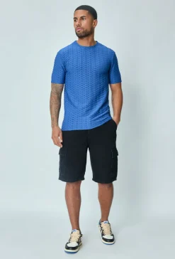 T-shirt manches courtes uni texturé