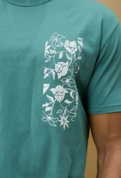 T-shirt oversize à imprimé fleuri