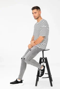T-shirt oversize à rayure