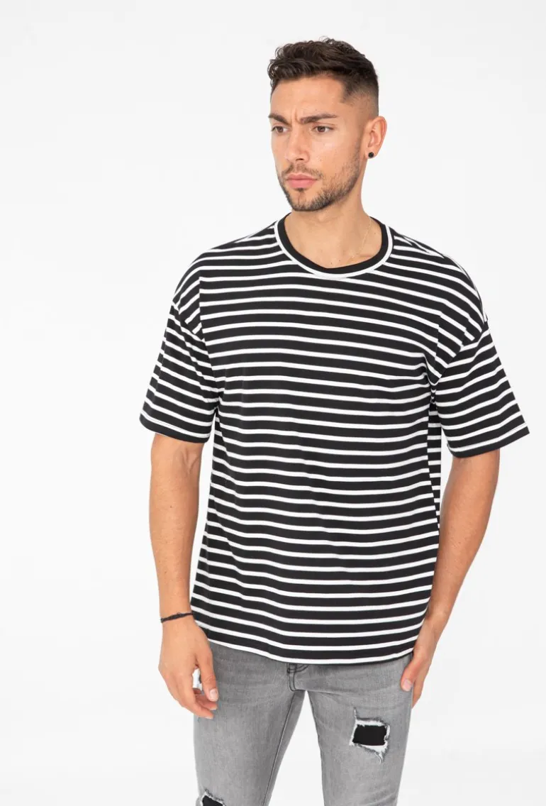 T-shirt oversize à rayure