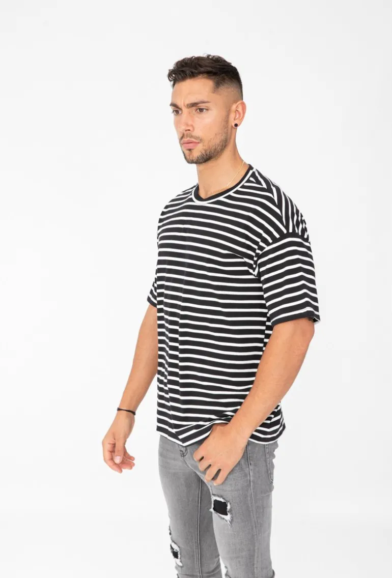 T-shirt oversize à rayure