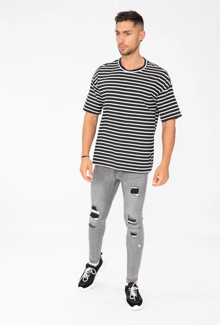T-shirt oversize à rayure