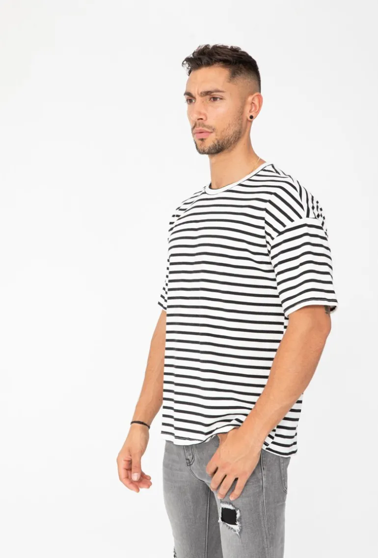 T-shirt oversize à rayure