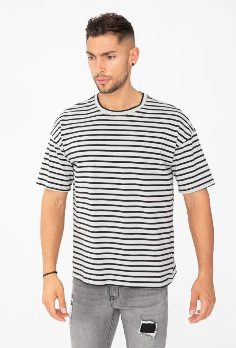 T-shirt oversize à rayure