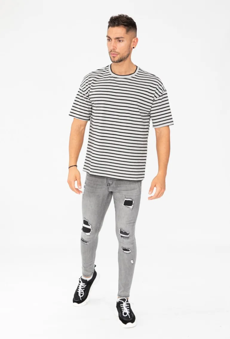 T-shirt oversize à rayure