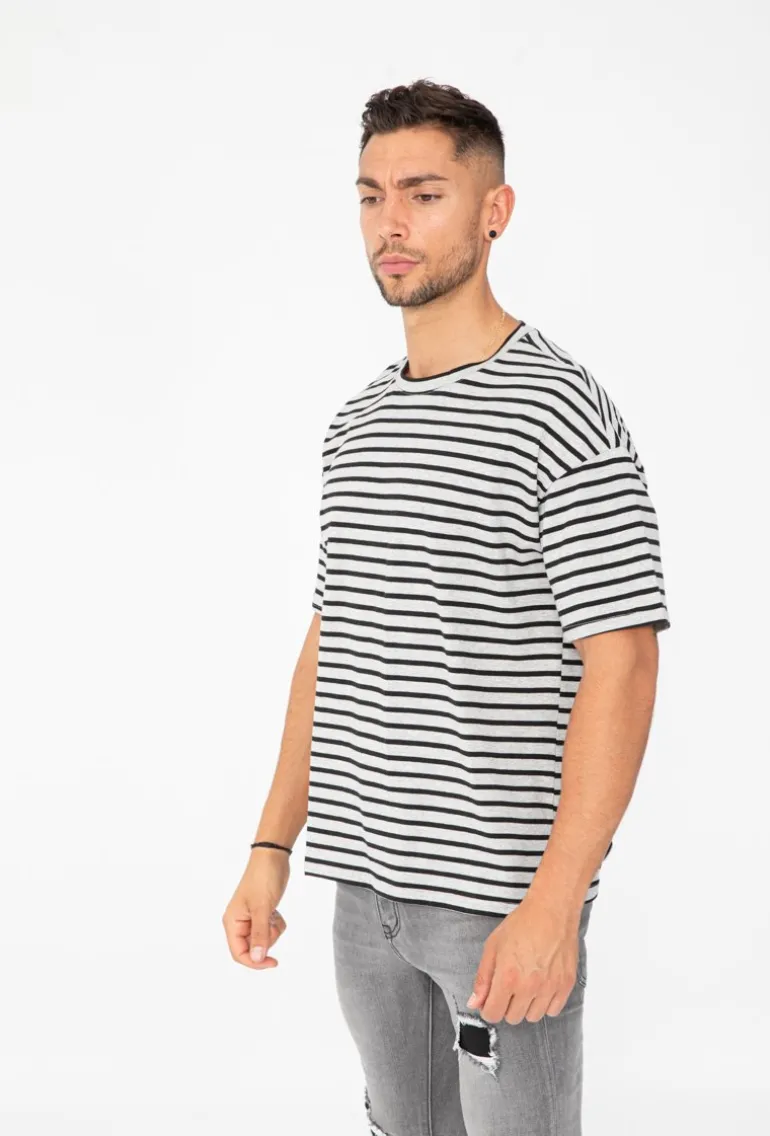 T-shirt oversize à rayure