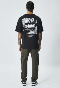 T-shirt oversize imprimé all or nothing
