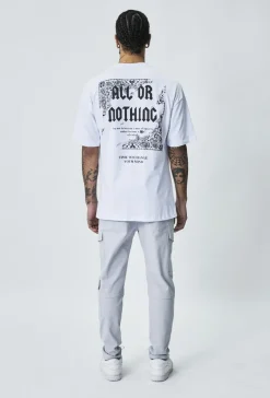 T-shirt oversize imprimé all or nothing