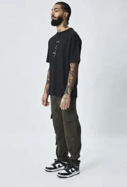 T-shirt oversize imprimé rock n roll