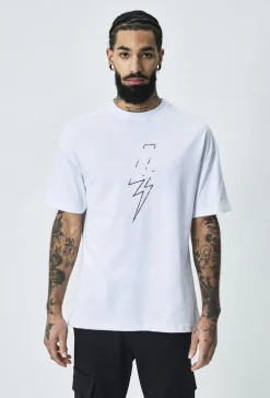 T-shirt oversize imprimé rock n roll