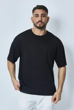 T-shirt oversize plissé