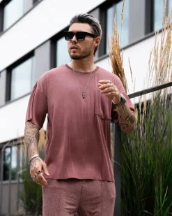 T-shirt oversize plissé
