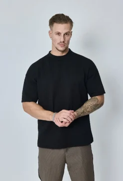 T-shirt épais à carreaux matelassés oversize