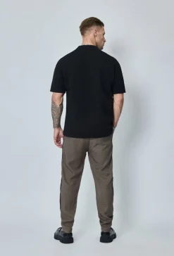 T-shirt épais à carreaux matelassés oversize