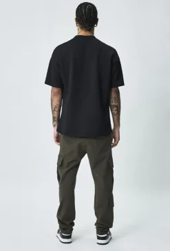 T-shirt épais à carreaux matelassés oversize