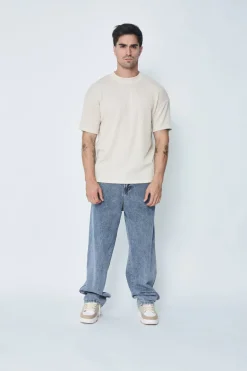 T-shirt plissé uni