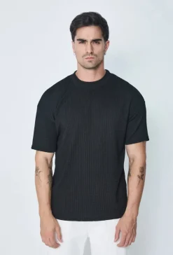 T-shirt plissé uni