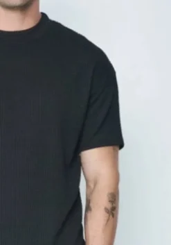 T-shirt plissé uni