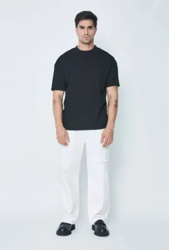 T-shirt plissé uni