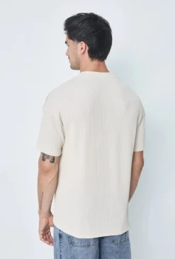 T-shirt plissé uni