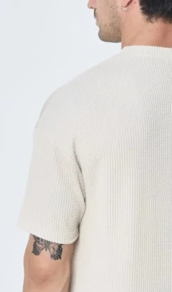 T-shirt plissé uni