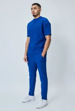 T-shirt plissé uni oversize
