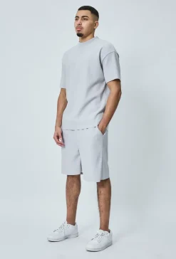 T-shirt plissé uni oversize