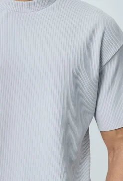 T-shirt plissé uni oversize