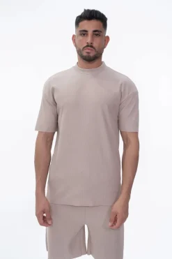 T-shirt plissé uni oversize