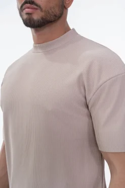 T-shirt plissé uni oversize