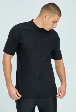 T-shirt plissé uni oversize