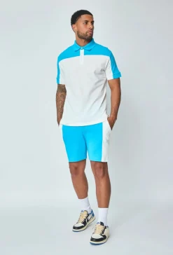 T-shirt polo contrasté