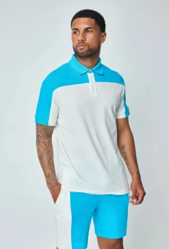 T-shirt polo contrasté