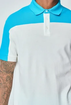 T-shirt polo contrasté
