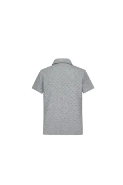 T-shirt polo damier relief