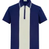 T-shirt polo en maille à zip style bowling