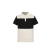 T-shirt polo zippé maille piquée