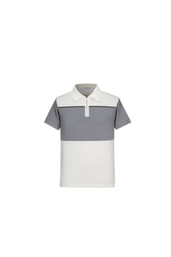 T-shirt polo zippé maille piquée