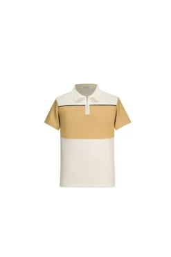 T-shirt polo zippé maille piquée