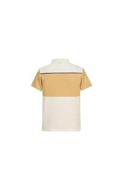 T-shirt polo zippé maille piquée