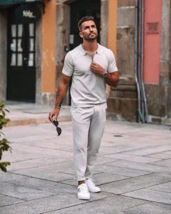 T-shirt polo zippé maille piquée