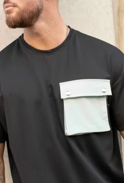 T-shirt sorona oversize avec poches à rabat