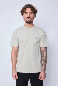 T-shirt uni à coeur