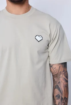 T-shirt uni à coeur