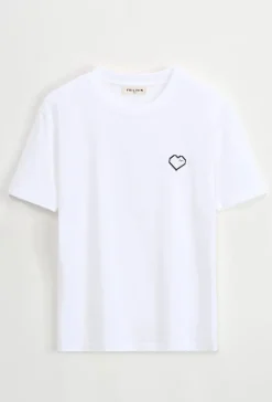 T-shirt uni à coeur