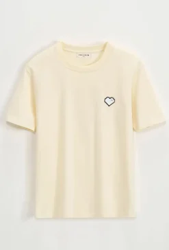 T-shirt uni à coeur