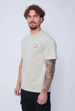 T-shirt uni à coeur