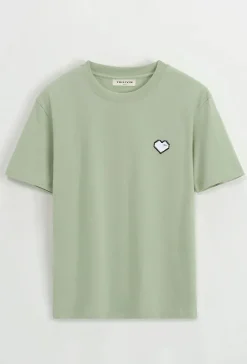 T-shirt uni à coeur