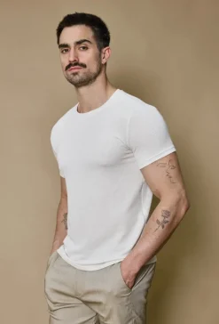 T-shirt uni en maille