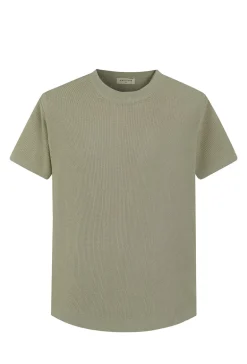 T-shirt uni en maille manches courtes